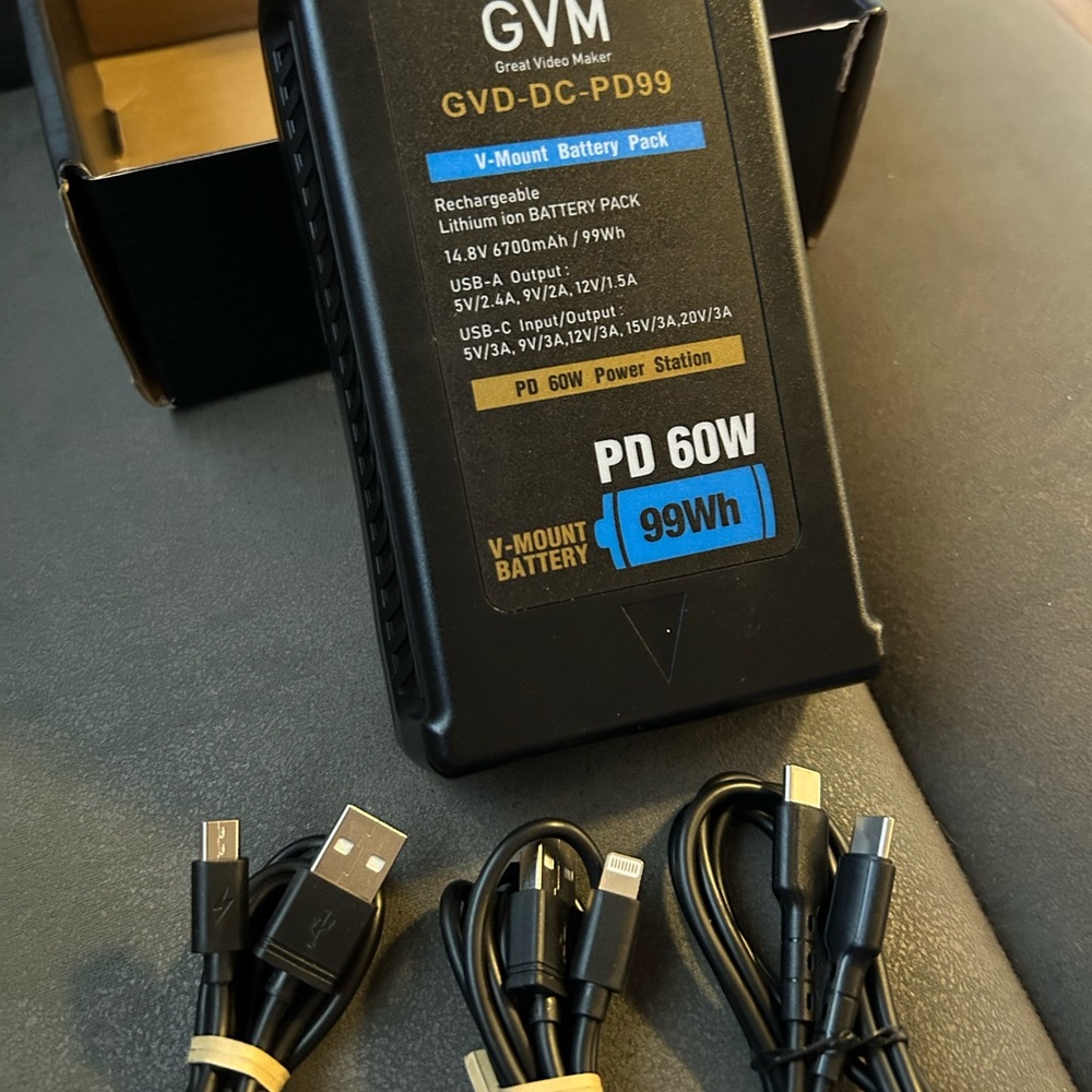 GVM V-Mount Battery Pack with Cables